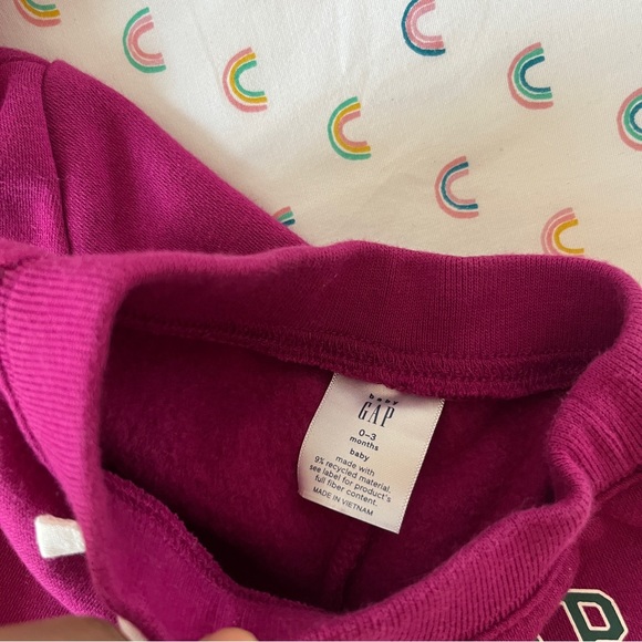 Baby Gap Purple Sweatsuit Size 0-3 months - Picture 5 of 9